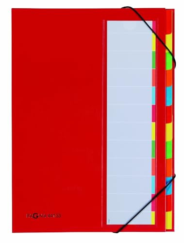 Pagna Deskorganizer Premium (Sammelmappe, 12 Fächer ) rot