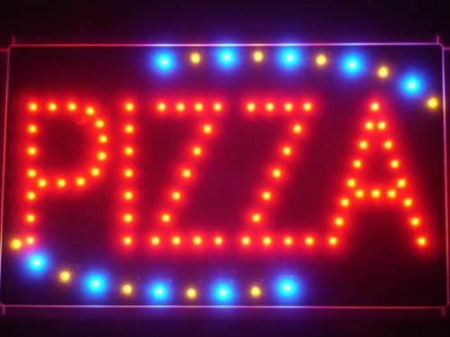 LAMPE NEON ENSEIGNE LUMINEUSE LED led008-r Pizza Shop OPEN LED Neon Business Light Sign