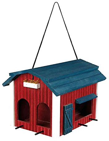 Trixie 55853 Futterhaus Scheune, Holz, 4.000 ml/24 × 22 × 32 cm, rot