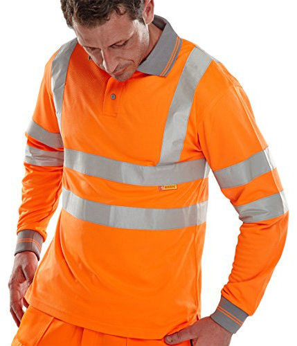 POLO SHIRT LONG SLEEVED ORANGE L