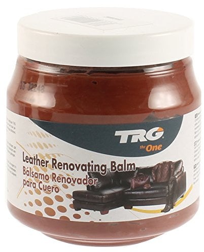 TRG The One Leather Renovating Balm, Wax-Based Cream, cleanses and nourishes Leather, Cognac, 300 ml
