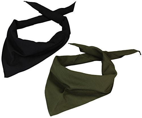 Alex Flittner Designs 2er Pack Dreieckstuch in schwarz/olive