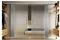 Glastür zum schieben mit 2 Scheiben in jeweils 102,5x205 cm in ESG-Milchglas mit Lamellen-Dessin (L) Levidor-System komplett. Laufschiene und Stangengriffen, Schiebetür aus Glas für Innenbereich