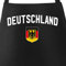 MoonWorks Grill-Schürze für Männer WM Deutschland Flagge Adler Baumwoll-Schürze Küchenschürze schwarz Unisize