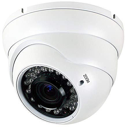 CUMCITIN Analog CCTV Camera HD 1080P 4-in-1 (TVI/AHD/CVI/CVBS) Security Dome Camera Outdoor, 2.8mm-12mm Manual Focus/Zoom Varifocal Lens, Weatherproof Metal Housing 36 IR-LEDs Day & Night Monitoring
