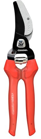 Corona AP 3334 Non-stick Steel ComfortGEL Anvil Hand Pruner - 3/4 inch Cut Capacity Stem and Branch Garden Shears, Red
