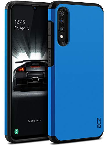 BEZ Handyhülle für Samsung Galaxy A70 Hülle, Tasche Stoßfestes Kompatibel mit Samsung A70, [Heavy Duty Serie] Outdoor Dual Layer Armor Case Handy Schutzhülle Robuste, Blaue Marine