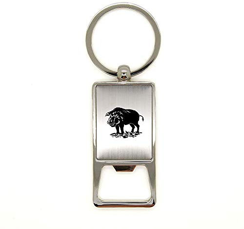 Porte clé en métal alu brossé Sanglier 2 décapsuleur gravure laser