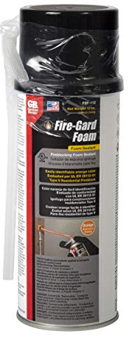 Gardner Bender FBF-112 Fire-Gard Fireblocking Foam Sealant Firestopping Fire Guard Fire Safety, 12 oz, Orange