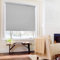 Verdunklungsrollo ohne Bohren Rollos für Fenster B60 x H120 cm (Stoffbreite 55cm) Hellgrau Thermo Rollo Klemmfix Verdunkelungsrollo Seitenzugrollo Sicht-und Sonnenschutz Wandmontage