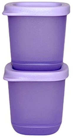 Tupperware Set 2X 110 ml Eisscholle Cubix Gefrier-Behälter Gefrierbehälter Flieder lila