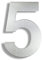 HASWARE Numero civico moderno in acciaio inossidabile spazzolato Elegante porta alfabeto placca Street Home Decor (5, 6 pollici argento)