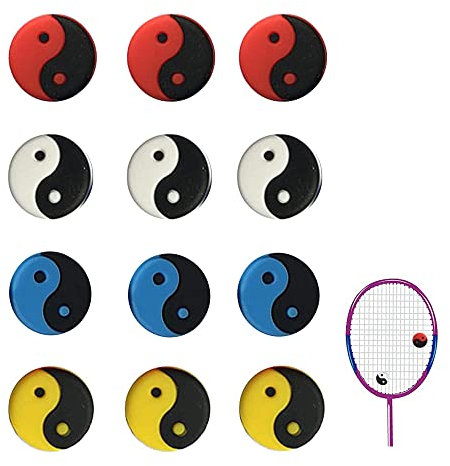 OHYER 12 Stück Tennis Stoßdämpfer Tennisschläger Stoßdämpfer Tennis Vibration Dämpfer Tennis Dämpfer Schläger Stoßdämpfer für Tennisschläger Squashschläger Reduziert Schläger Vibrationen (4 Farben)