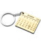 Porte-clés en bois personnalisé date gravée en forme de mini calendrier, cadeau Saint-Valentin, mariage, amitié