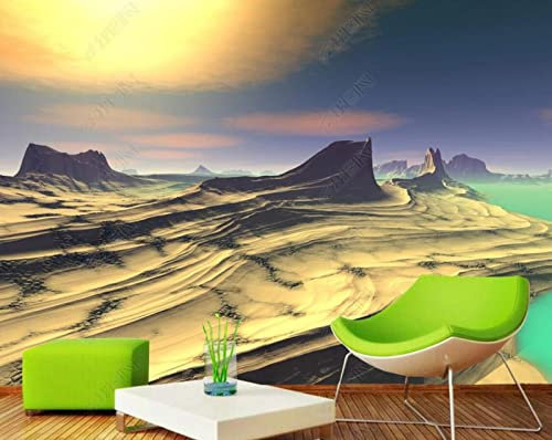 Papier Peint Panoramique Sommets Abstraits Et Dunes Papier Peint Intissé 3D Murale Tableaux Muraux Tapisserie Salon Chambre