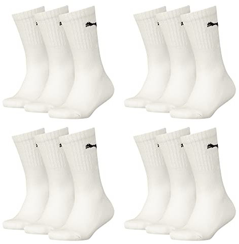 PUMA Junior Crew Socks 12er Pack, white, 27-30
