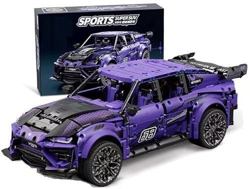 Technik Auto für Lambor Urus, 1:8 Groß Auto Modellbausatz, 2991-tlg MOC Klemmbausteine Auto Set, Kompatibel mit Technik Lamborghini Urus