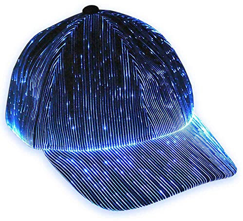 Ucult LED-Schirmmütze I LED-Hut Party I Leuchtkappe LED-Mütze mit 7 leuchtenden Farben & 11 Leuchtfunktionen I Leuchtendes Basecap akkubetrieben