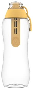 DAFI Water Bottle with Filter 0.3 L, Beige - Water Bottle with Water Filter, BPA-Free, Sports Bottle with Filtered Water for Travel - Filter Bottle Outdoor + Activated Carbon Filter