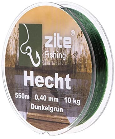 Zite Fishing Hechtschnur Monofil Grün – Angelschnur Hecht Ansitzangeln & Spinnfischen – 0,40mm 550m Angelsehne Nylon-Schnur