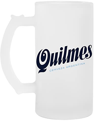 Cerveza Argentina Quilmes Vidrio Cerveza Taza Glass Beer Mug Cup