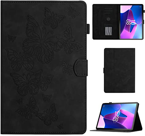 CASAFUNY Funda para Lenovo Tab M10 Plus 3rd Gen 10.6 Pulgadas Tableta TB-125F/TB-128F, Case Carcasa con Auto-Sueño/Estela para Lenovo Tab M10 Plus 3ª Generación, Black
