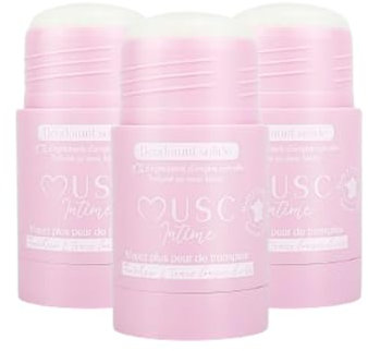 MUSC INTIME La Marque Officielle - Lot de 3 - Déodorant - Anti Transpirant - Musc Blanc - L'Irrésistible - 95% Ingrédients Naturels - Sans Sel D'Aluminium Ni Pertubateur Endocrinien - 3 x 50g
