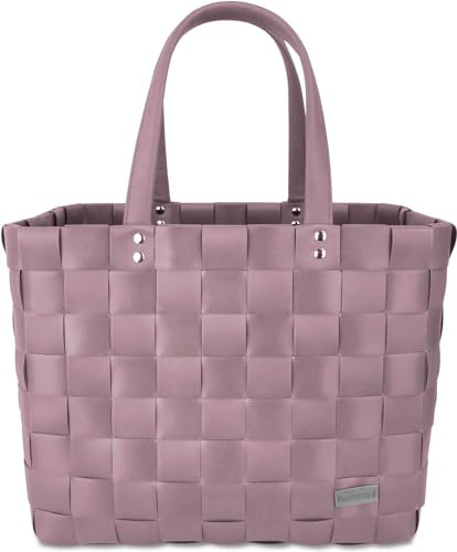 Einkaufstasche/Tragetasche mit Henkel - Einkaufskorb aus Kunststoff - Großer Damen Shopper robust und langlebig - 20 Liter Volumen Farbe Rose