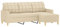 vidaXL Canapé à 3 Places avec Repose-Pieds Crème 180 cm Tissu, canapé, canapé avec Repose-Pieds, canapé Trois Places, canapé 3 Places, Fauteuil