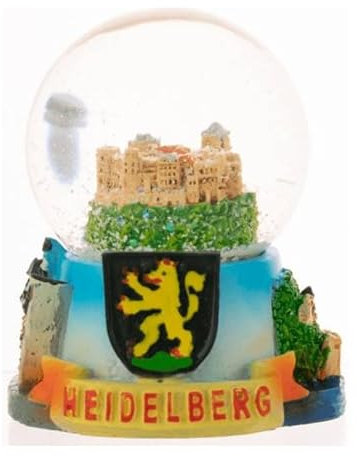 Generic Dekorative Magnet, Traditionell, 1 Stück, Kunststoff, Glas, 4.5 cm x 6.5 cm, Schloss Heidelberg Schneekugel Snowglobe Souvenir Wahrzeichen