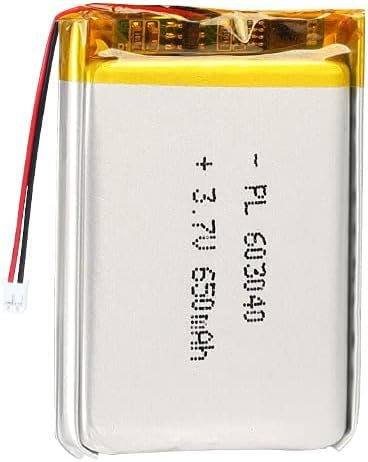 3.7V 650MAH 603040 Batterie De Polymère Lithium Rechargeable De La Batterie De Lipo avec Connecteur JST
