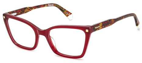 Polaroid Damen Brille mit Sehstärke Rechteckig | Gefertigt aus Öko-Acetat, optional mit Sonnenbrillentönung oder Blaulichtfilter, inklusive Brillenetui