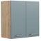 Vicco Hängeschrank R-Line, hängender Küchenschrank, Blau-Grau/Goldkraft Eiche, 60 cm