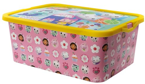 STOR Aufbewahrungsbox für Kinder Gabbys Puppenhaus mit Klickverschluss 13 Liter - Spielzeugorganizer aus Kunststoff für Kinderzimmer