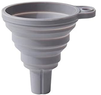 OUSIKA Entonnoir en silicone pliant entonnoir séparateur de liquide ménager rétractable mini entonnoir blanc gris entonnoir gadget de cuisine. Entonnoir