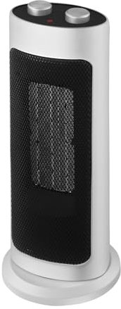 Generador de aire caliente cerámico, 2000W, base oscilante. Blanco