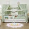 ALAVYA HOME® Hausbett 80x160 cm Cloud mit Schublade, Matratze und 3-TLG DEKO Set Khaki, inkl. Buchablage Rausfallschutz und Lattenrost, FSC zertifizierter I Kinderbett 80x160 für Mädchen und Jungen