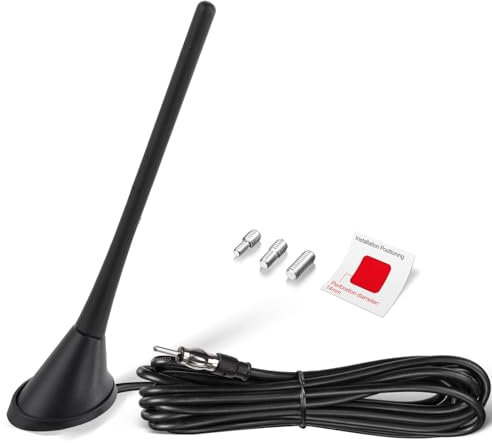 Eightwood Antenne Voiture FM AM Antenne Autoradio Voiture Antenne Radio DIN de Voiture Câble d'extension de Toit de 500 cm pour autoradio camions SUV Radio numérique Tuner FM