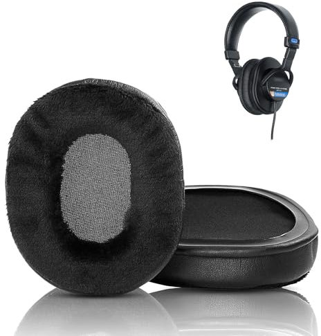 Aggiornato/Professionale Earpads Replacement per MDR-7506 Compatibile con Sony MDR-7506 MDR-V6 MDR-CD900ST ATH-M40X M30x M50X Wireless Cuffie (Tessuto in velluto & Schiuma memory)