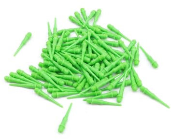 0XBIT Freccette Soft, 200 Pezzi Freccette Punta Plastica, Punta Ricambio Freccette Professionali Punta Plastica, Freccette per Bersaglio Elettronico, Verde