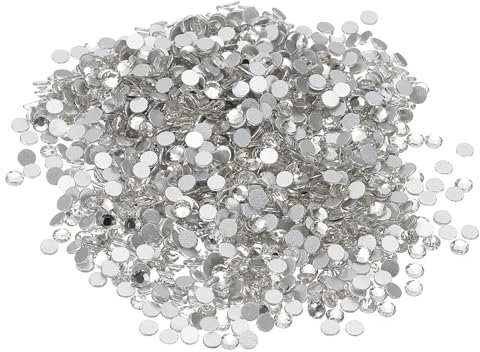 PATIKIL SS16/1440Pcs Glass Diamante Rhinestone, Crystal Glass Flat Back Rhinestones Round Crystal Man Made Gems Diamond Decor for Nail Art Craft Clothes DIY Makeup, Clear
