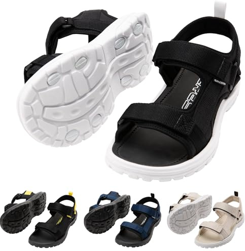 Cressi Pete Sandal Black/White 36 - Sandalia Unisex Ideal para los Días de Verano en la Playa, Diseñada para el Confort y la Practicidad en Entornos Acuáticos, Negro/Blanco, 36