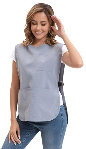 Nanxson Unisex Küche Wasserdicht Schürze mit Schnalle Damen Herren Arbeitsweste Friseur Schürze mit 4 Taschen