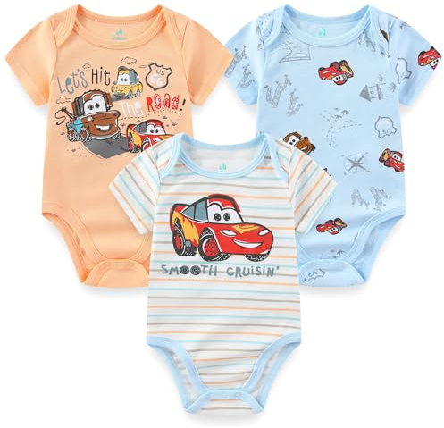 Disney Baby-Body, Cars, 3er-Pack