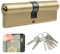 Euro Cylinder Lock 90mm Middle (40/40),Anti-Snap Door Lock with 8 Keys (Renovation Key and Owner Key),Copper Core Durable,Anti-Pick, Anti-Bump Protection for UPVC,Wooden,Iron and Composite Doors