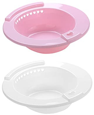 HAWILLOSCH 2pezzi Lavabo Per Wc Bidet Per Donne Lavabo Per Anziani Materiale Sano e Durevole Facile Riporre e Conservare Adatto Per Maggior Parte Dei Sedili Wc Standard