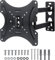 LN COZY CORNER UltraStrong Full Motion TV Wall Mount for 10-42 Flat/Curved Screens - 180° Swivel & 15° Tilt Heavy Duty Bracket (Max 30kg) - VESA 75x75 to 200x200mm
