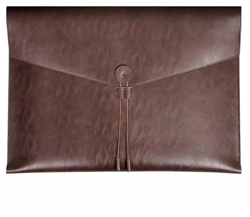 TLMDXTEU Porte-Documents Enveloppe Porte-Documents A3 en Cuir Porte-Documents d'affaires Simple(Marron)