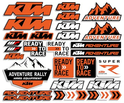 Autocollants de Moto, Autocollants Moto Réfléchissants en Vinyle, Motorcycle Stickers Decals pour KTM 390 790 890 990 1190 Adventure 1290 Super Duke Ready to Race (FG-003)