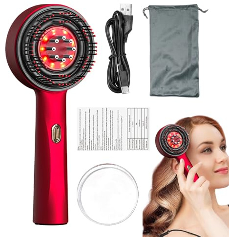 Kopfmassagegerät – Multifunktionaler elektrischer Kamm | Kopfhautmassage | Entspannende Haarbürste, Stressabbau, Capellies, Wohlbefinden, Zuhause, Badezimmer, sicher, tragbar